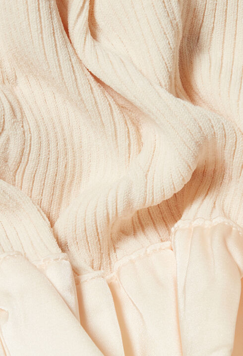 Ruffled satin top