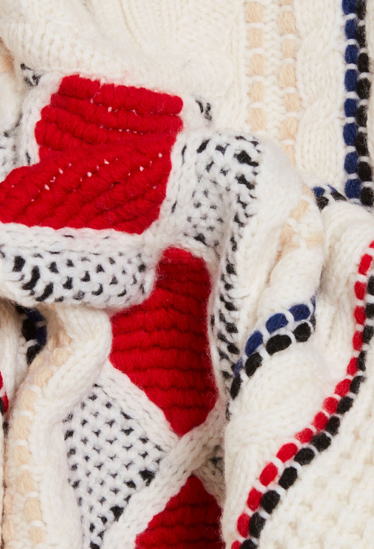 Two-tone knitted jumper zipped rollneck