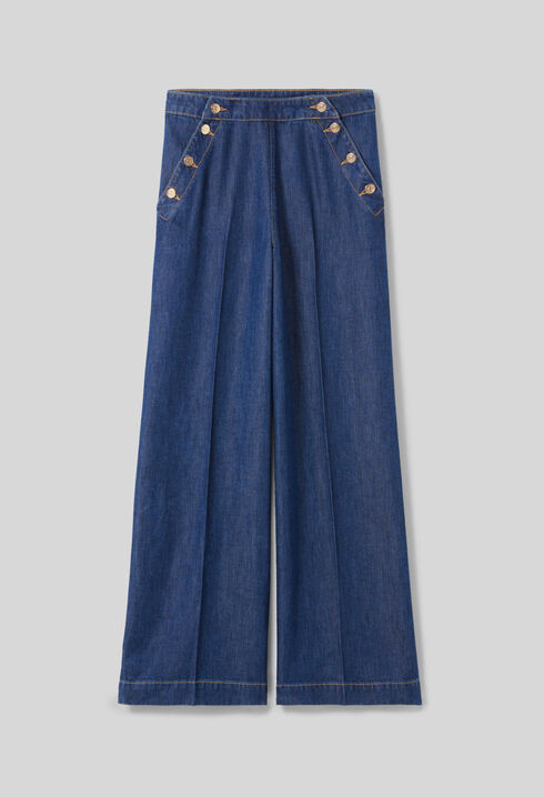 Wide-Leg Sailor Trousers