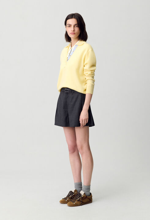 Wide Pleated Shorts