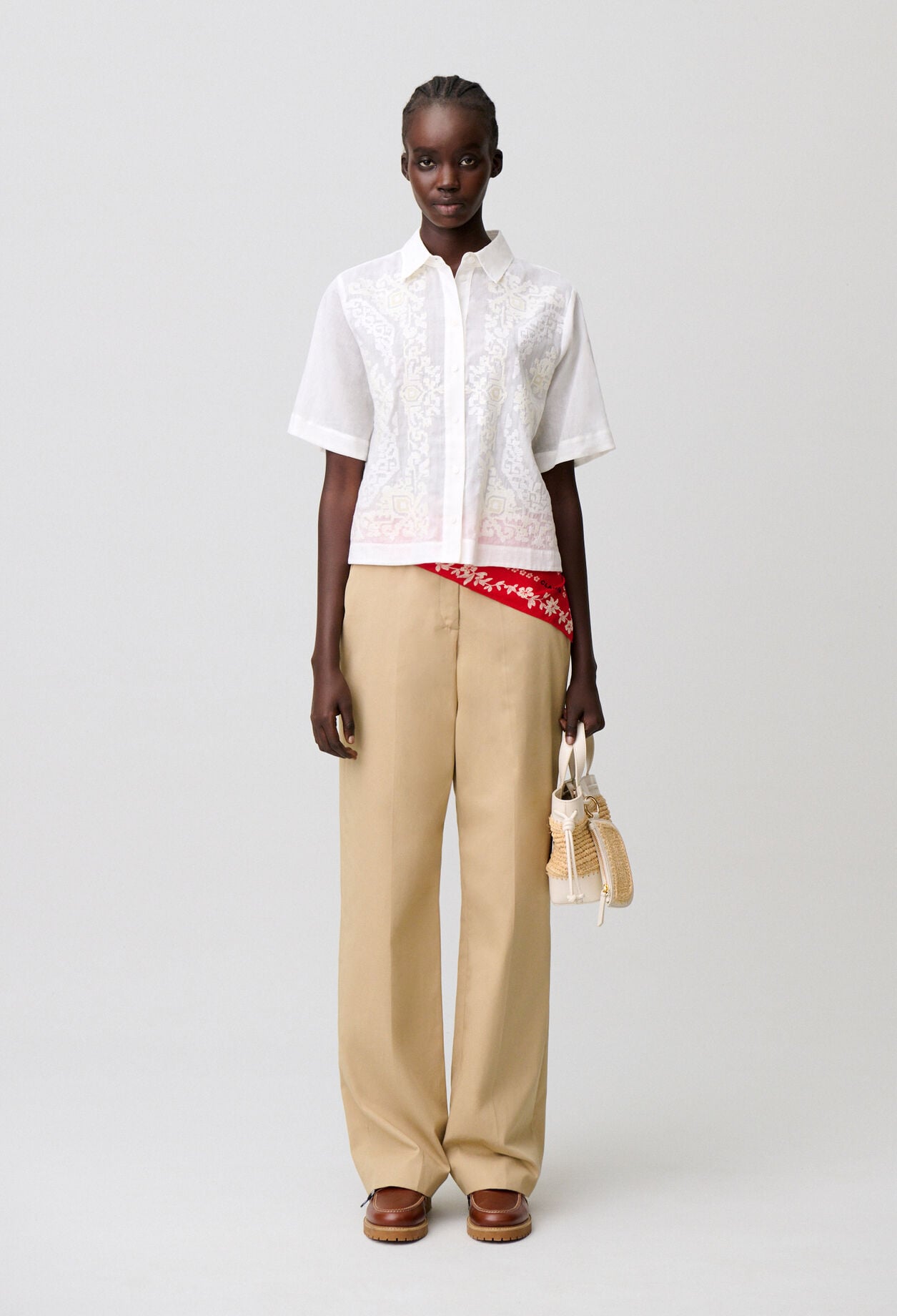 Embroidered cotton shirt