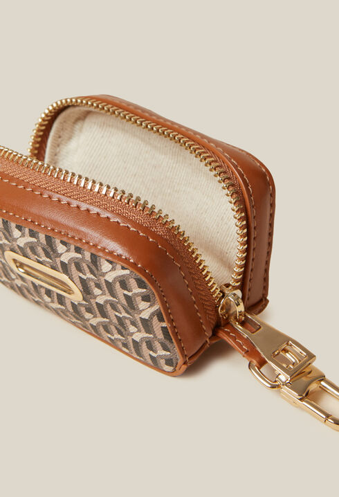 Dog print monogram bag