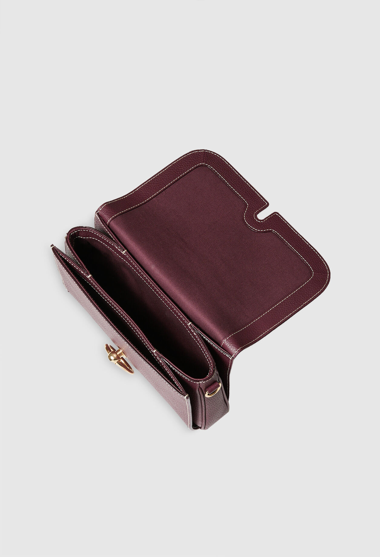 Leather burgundy shoulder bag