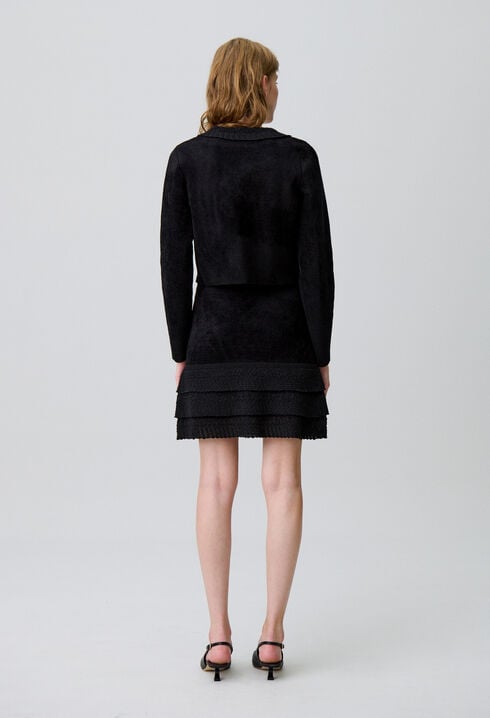 Velvet knit skirt