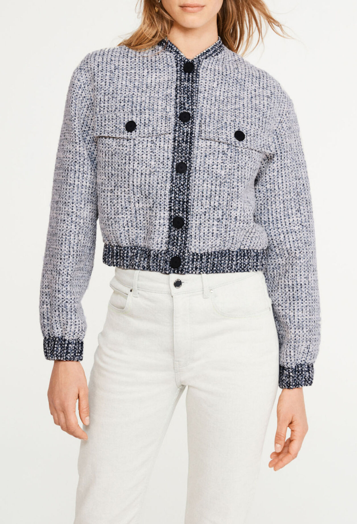 Tweed bomber jacket