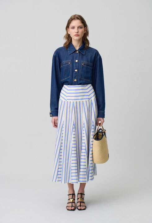 Long striped skirt
