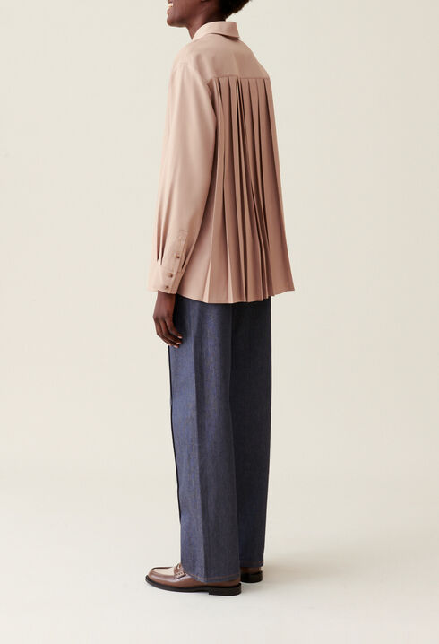 Pleated Oversized Shirt
