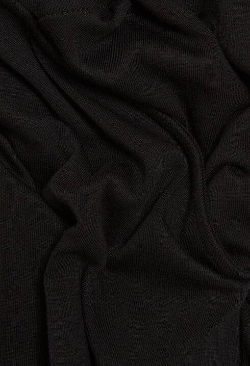 Black wrap midi dress