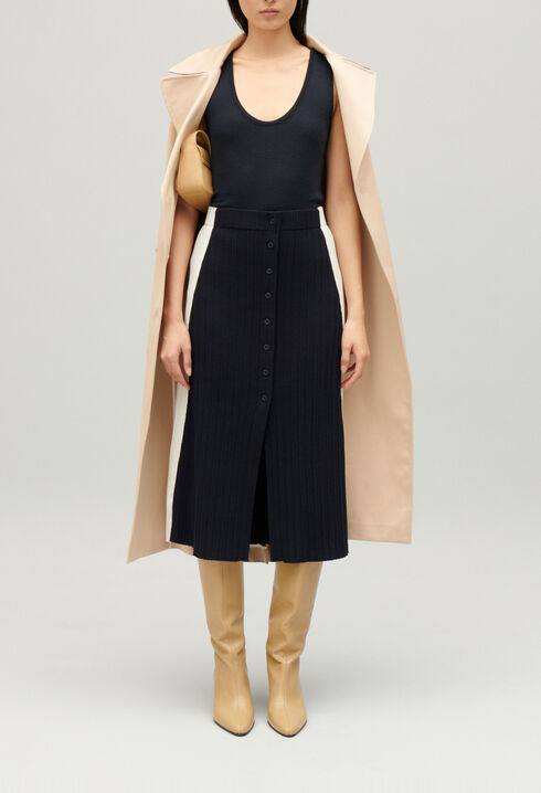 Two-tone midi dress