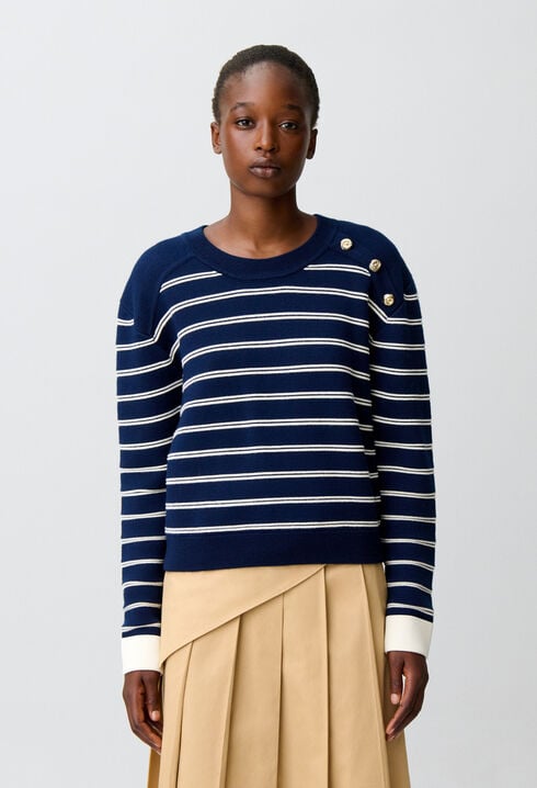 Striped wool jumper