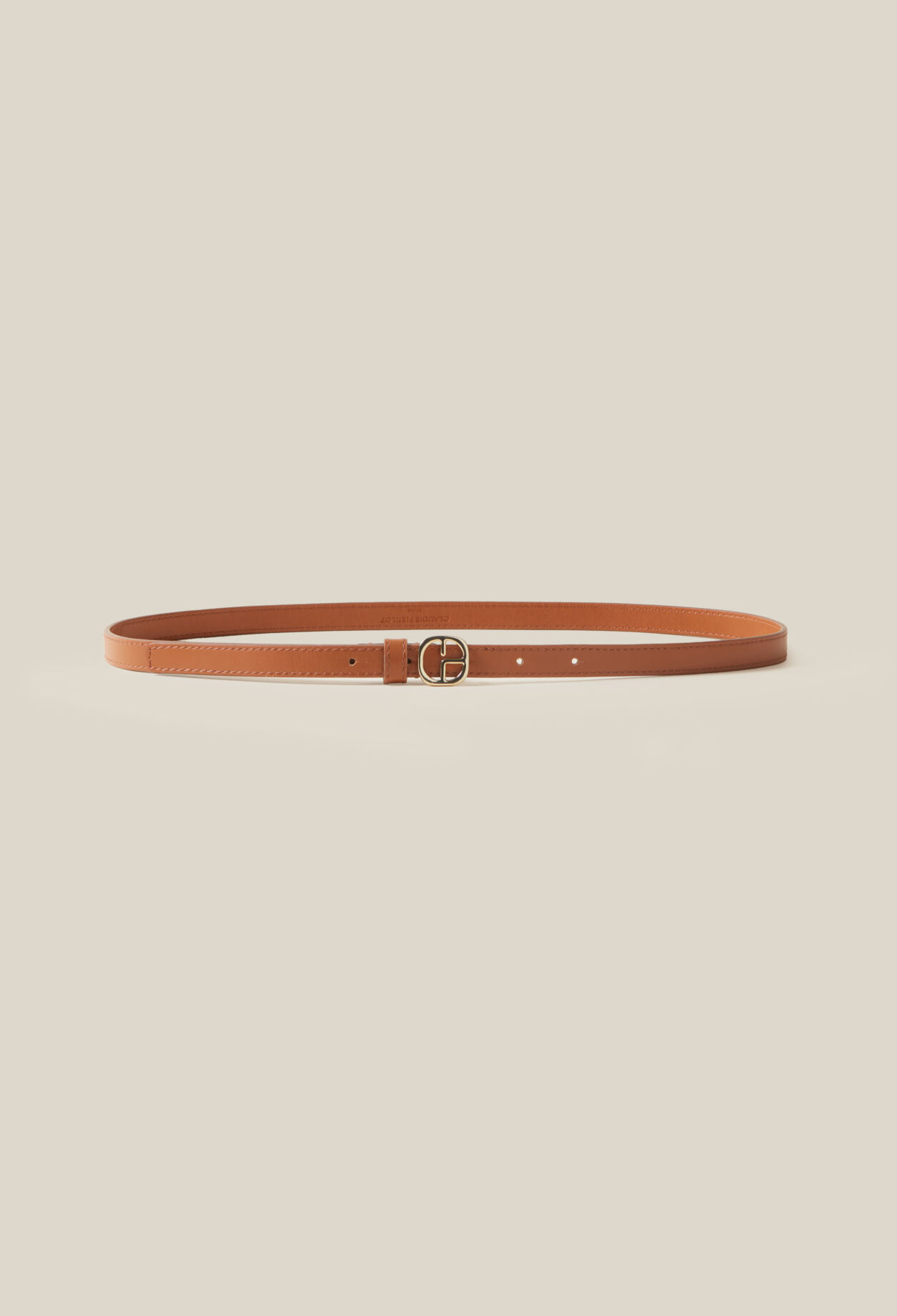 CP Gold Buckle Leather Belt