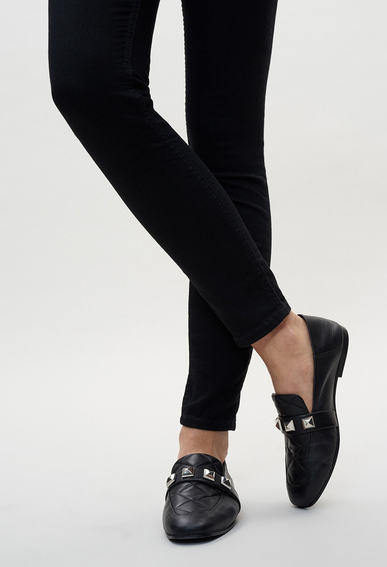 Studded moccasins
