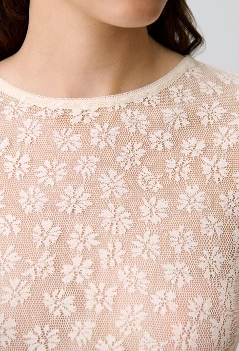Sheer lace top