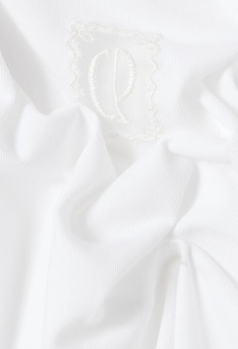 Wide cropped cotton T-shirt