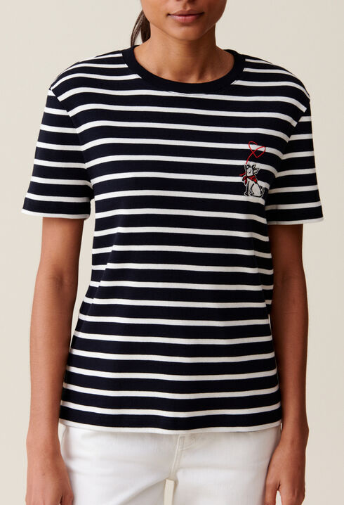 Sailor T-shirt Jean Toto embroidery