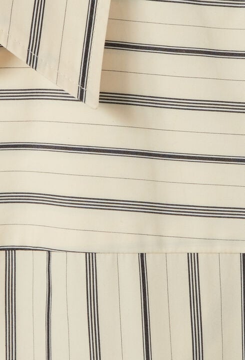 Short-cut striped shirt