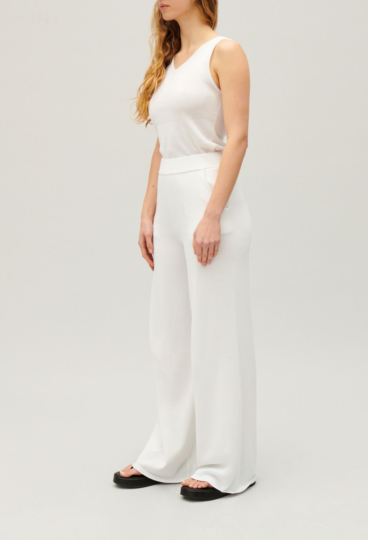 Floaty knit trousers
