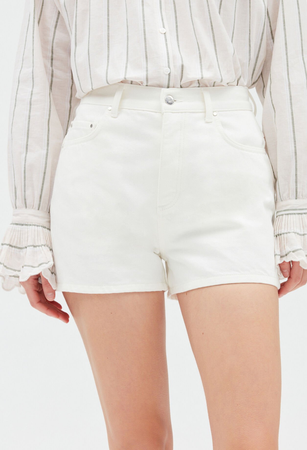 Off-white denim shorts