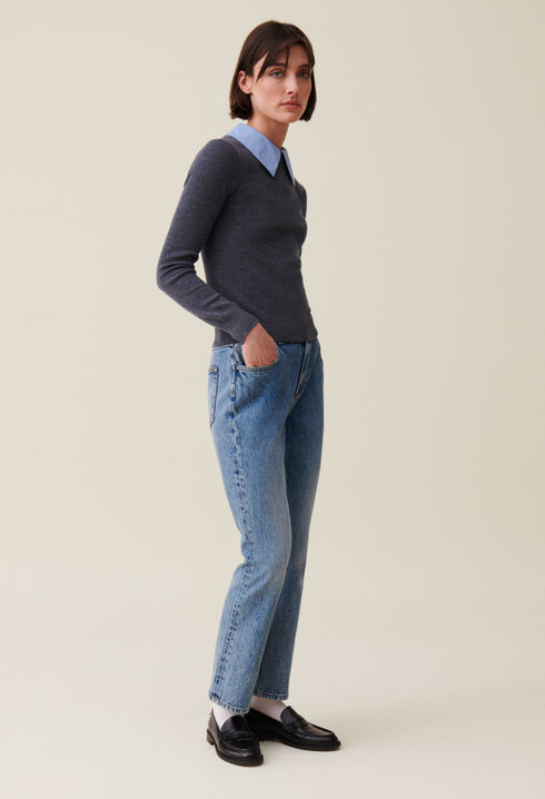 Jumper with Detachable Collar