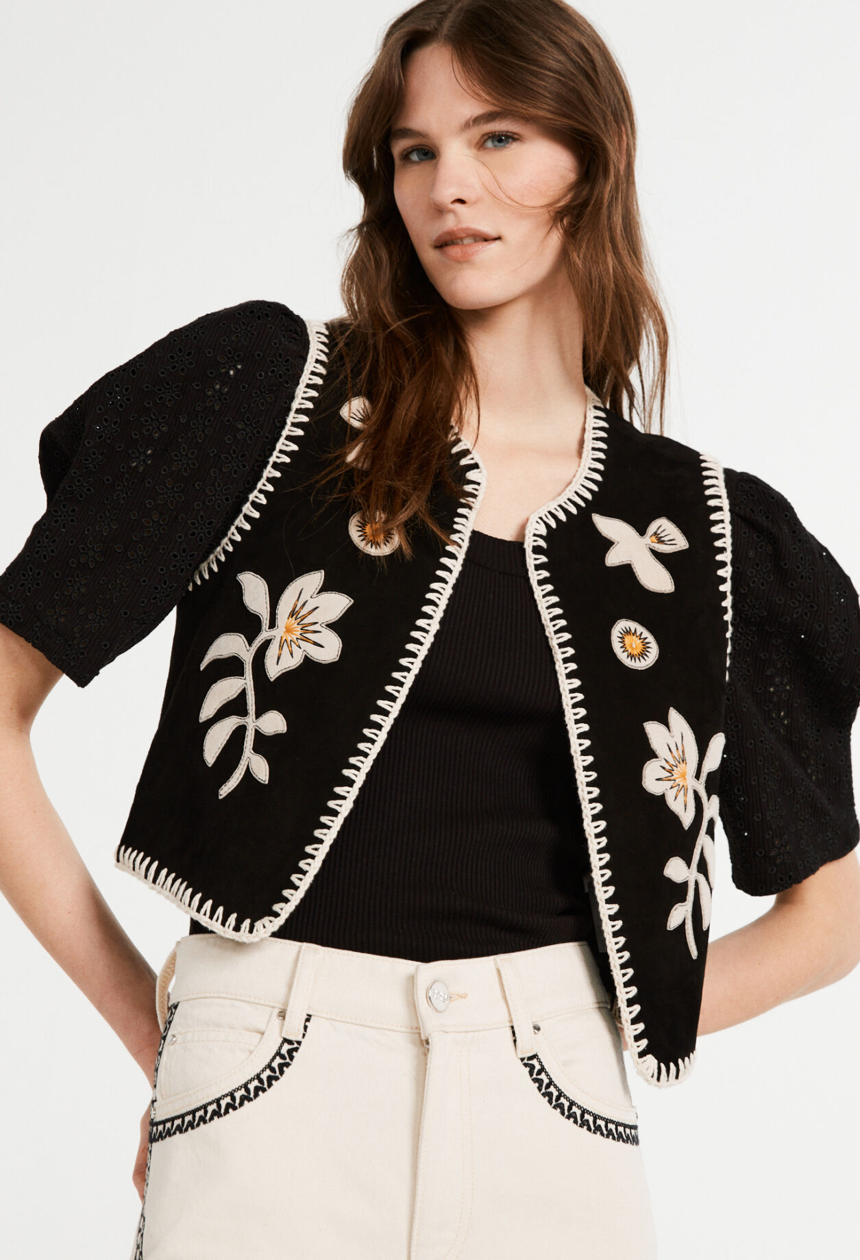 Goatskin leather jacket