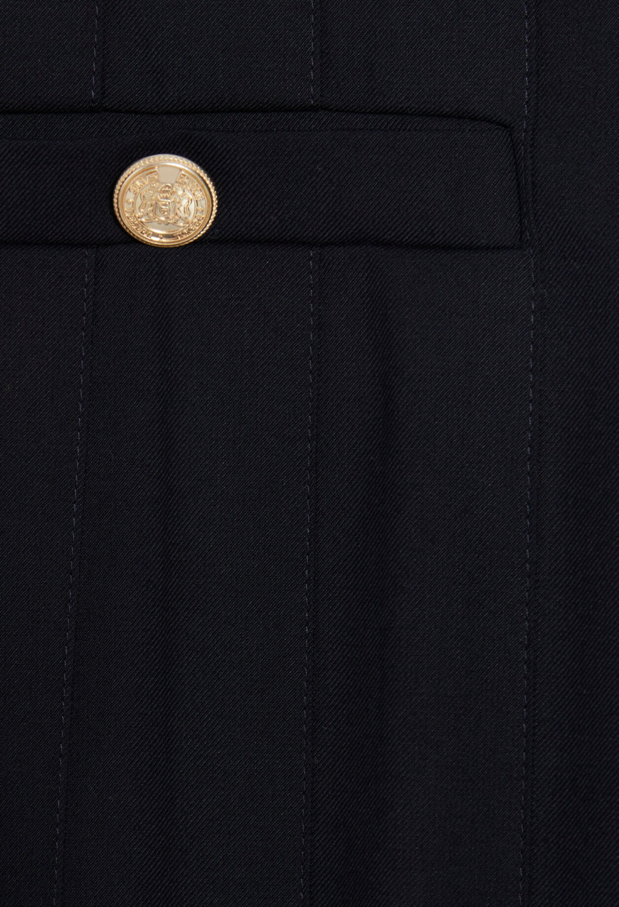 Navy blue loose-fit creased trousers 