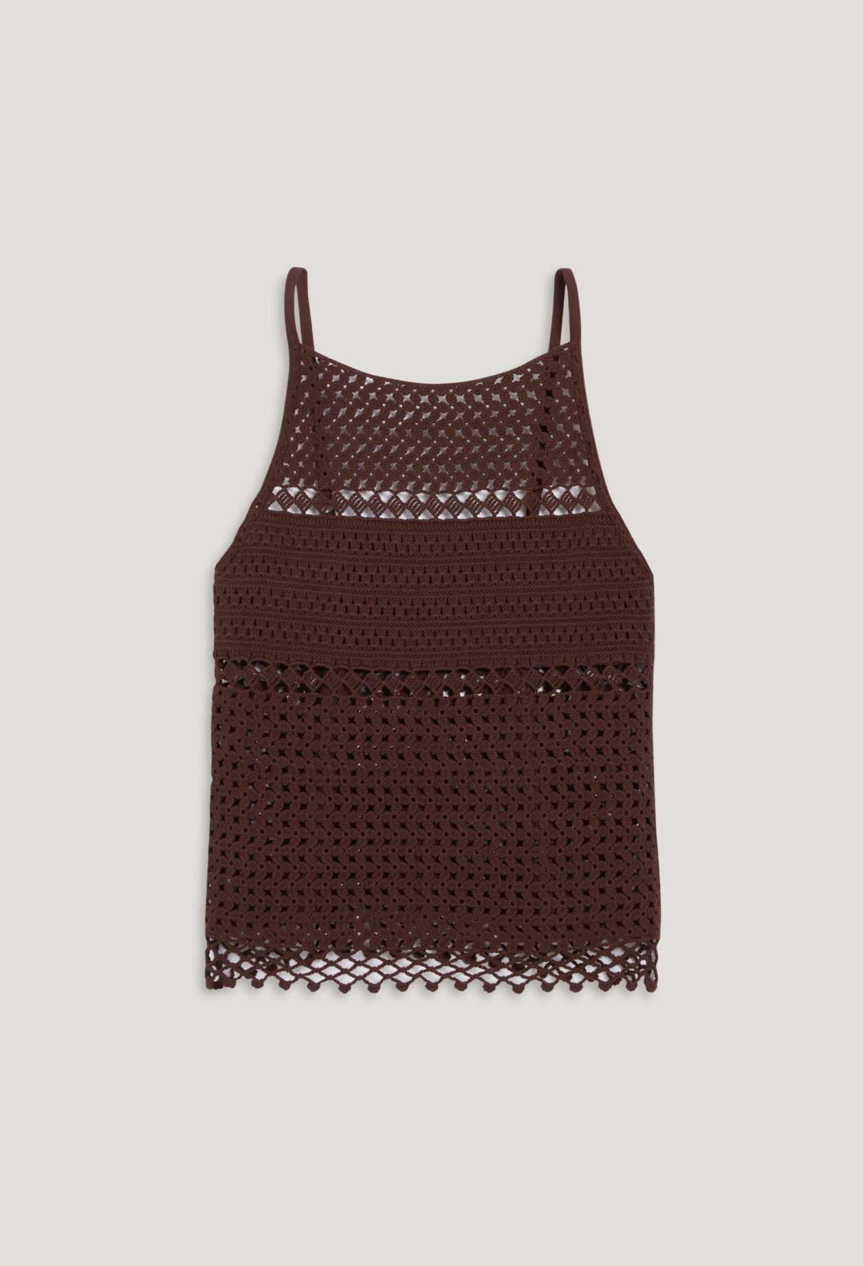 Brown crochet top
