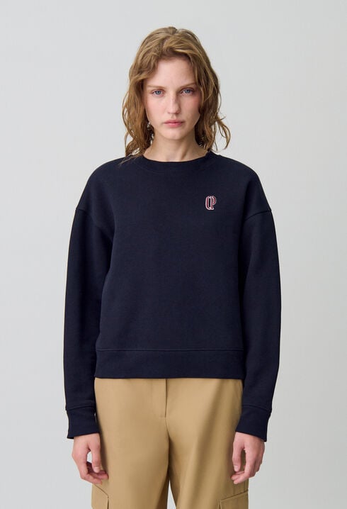 Scarf Collar Sweatshirt