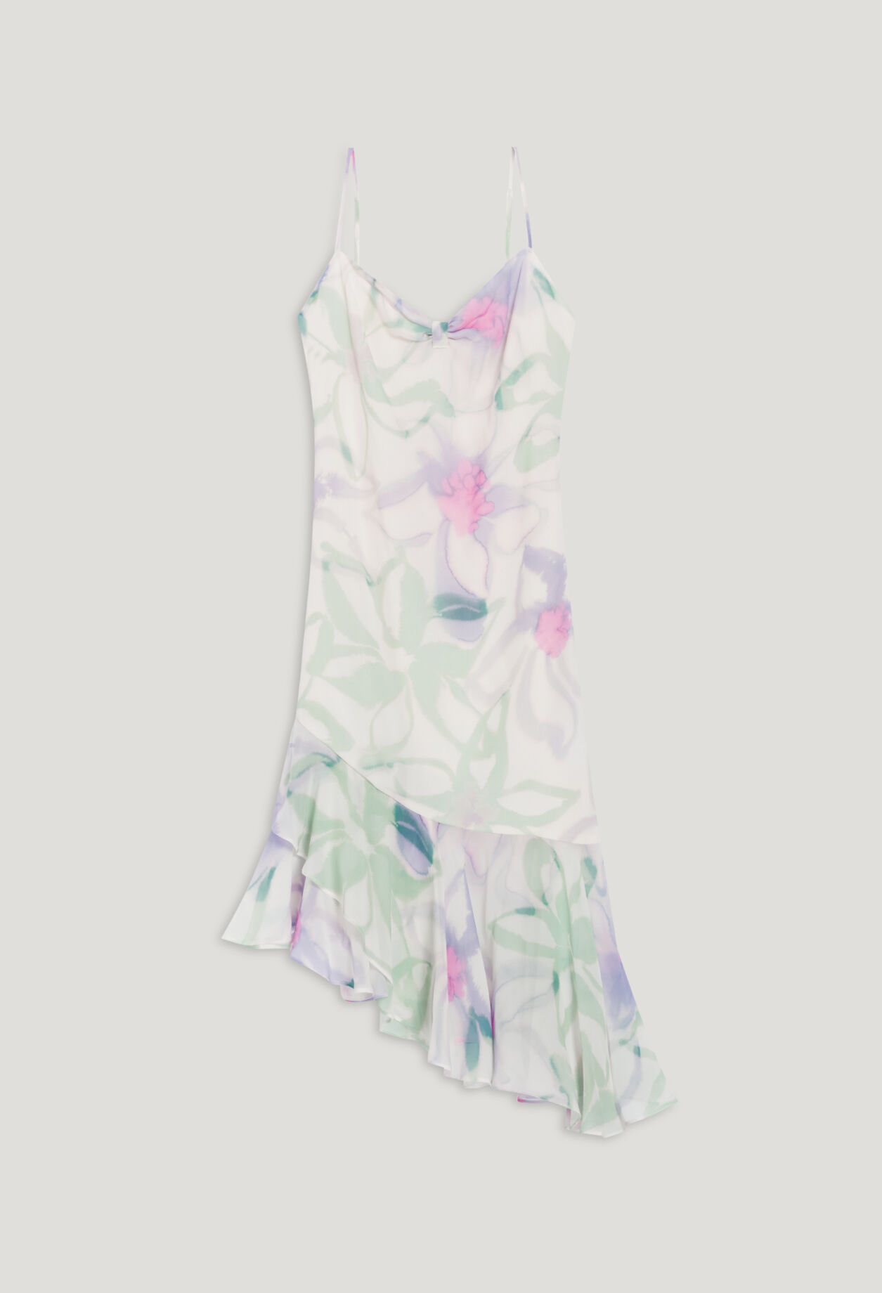 Silk printed midi dress