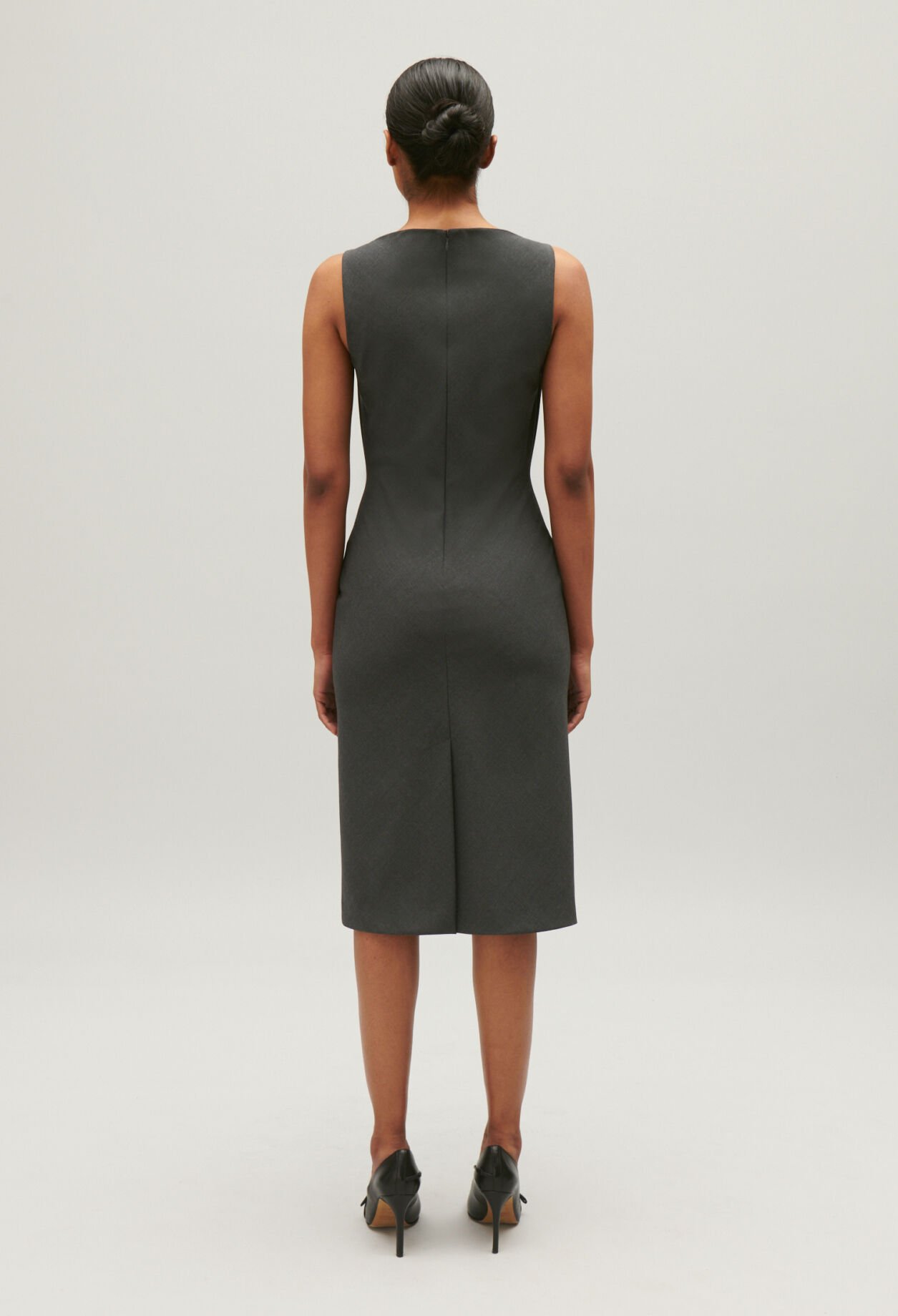 Black midi shift dress