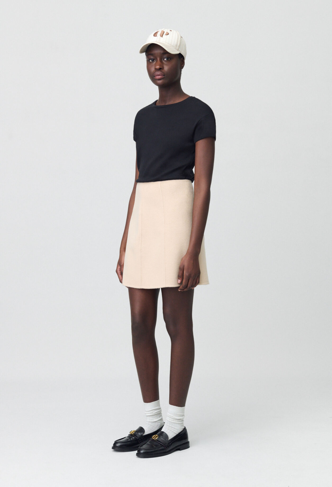 Straight mini skirt