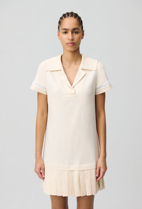 Pleated Mini Dress