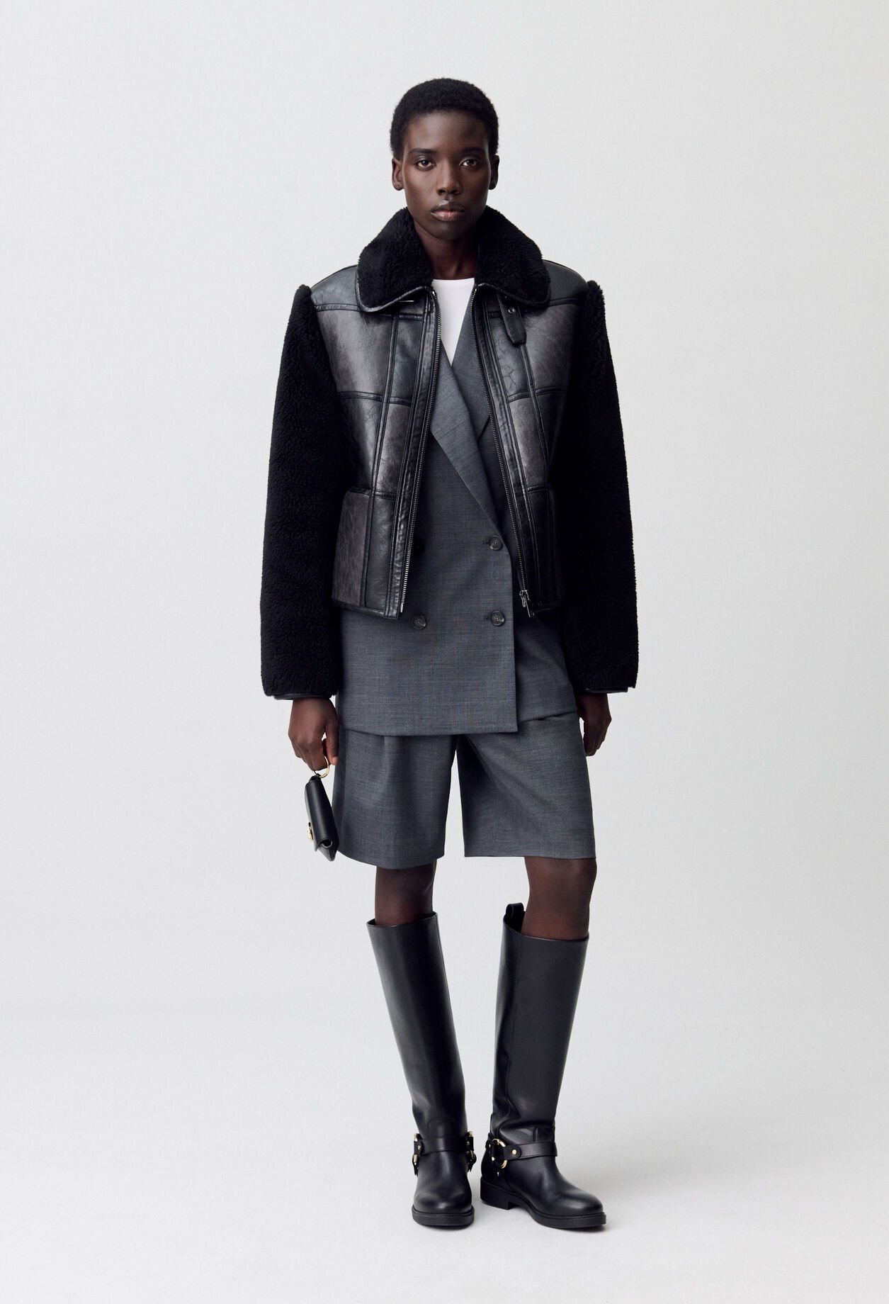 Mixed-material jacket
