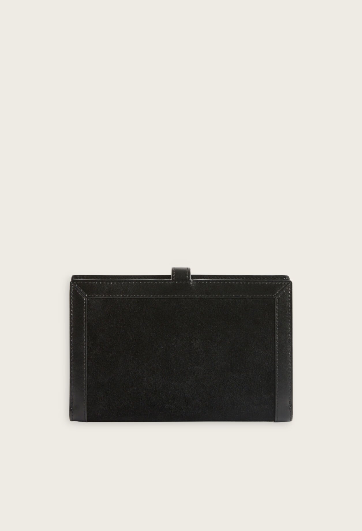 Black suede clutch bag 
