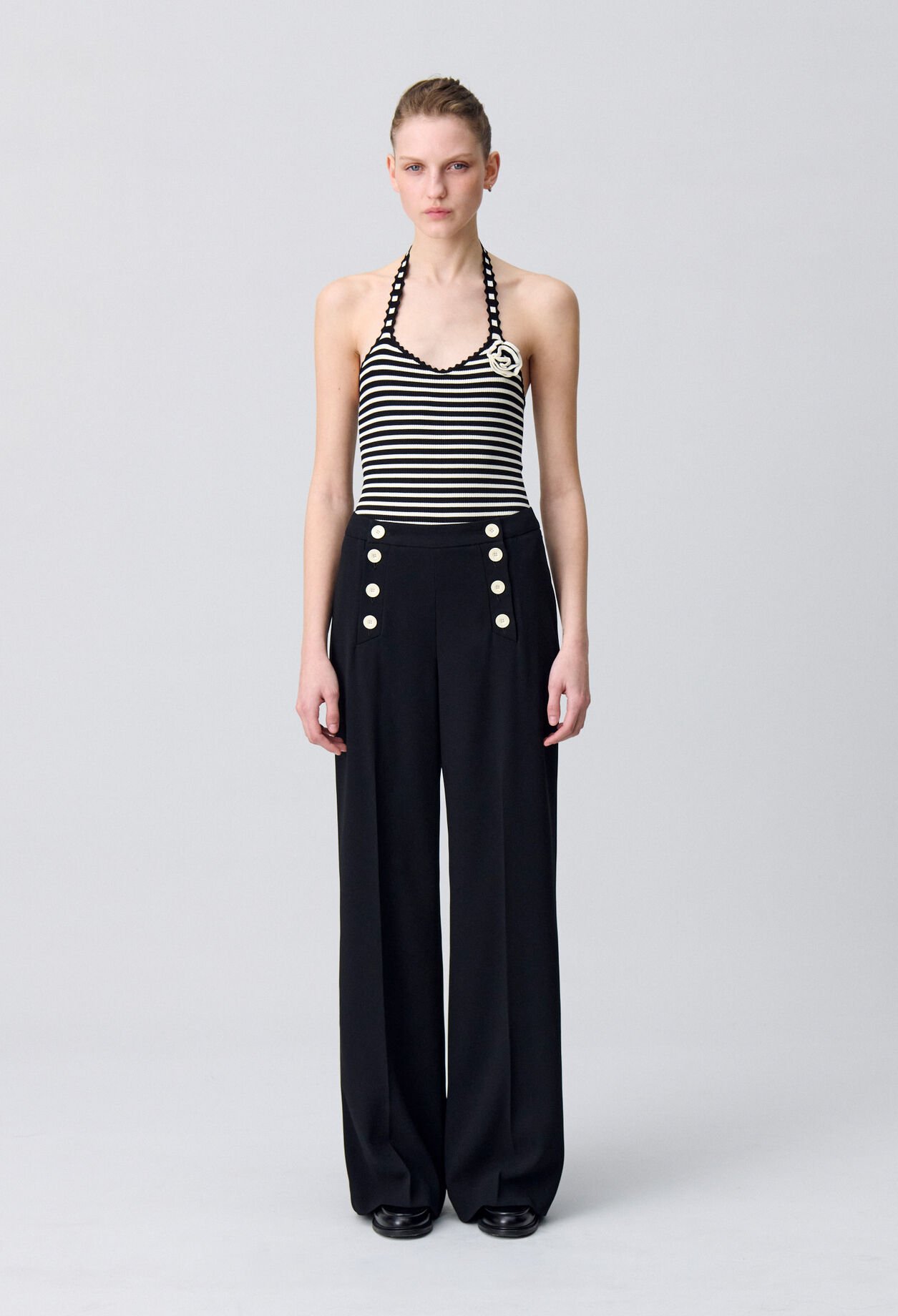 Straight-Leg Sailor Trousers