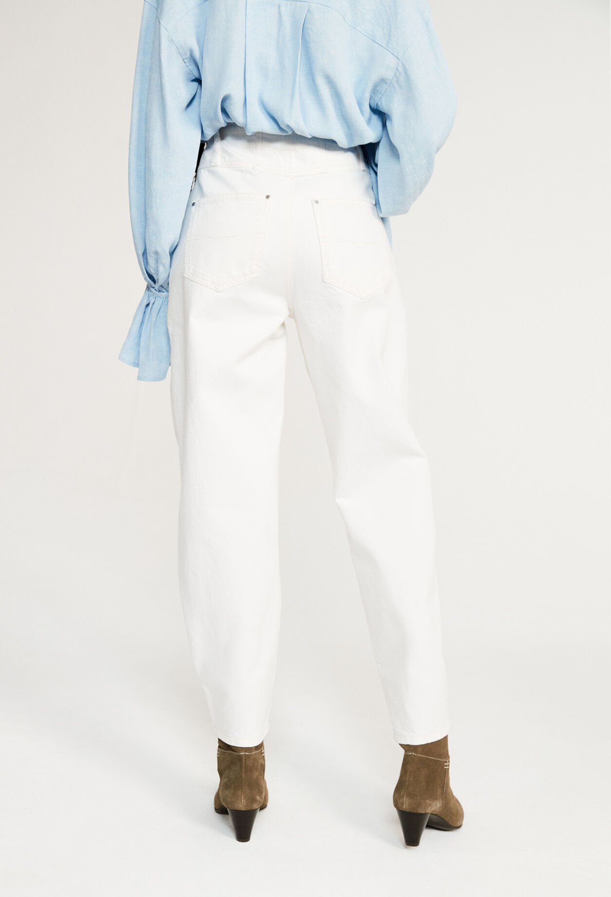 White cotton jeans