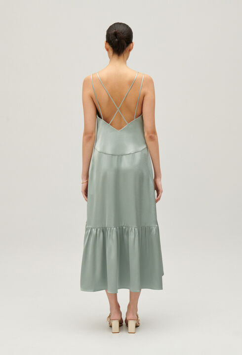 Satin midi dress