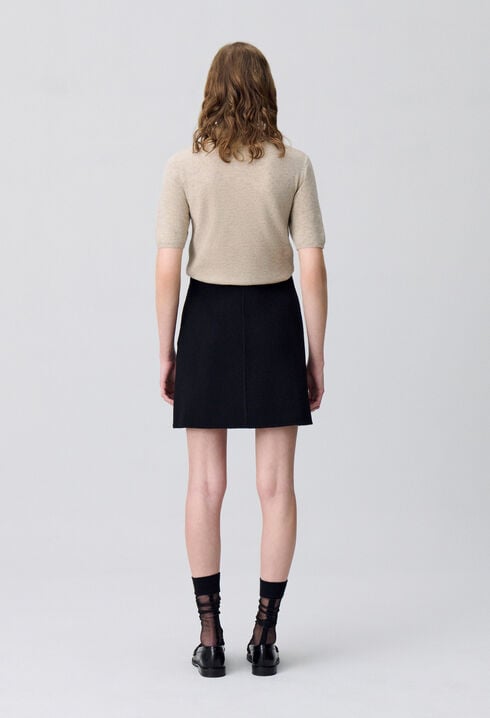 Straight mini skirt