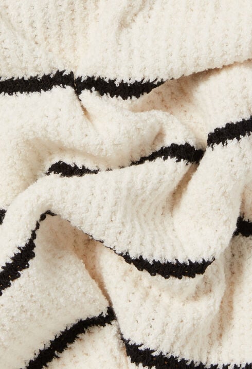 Striped fine knit skirt