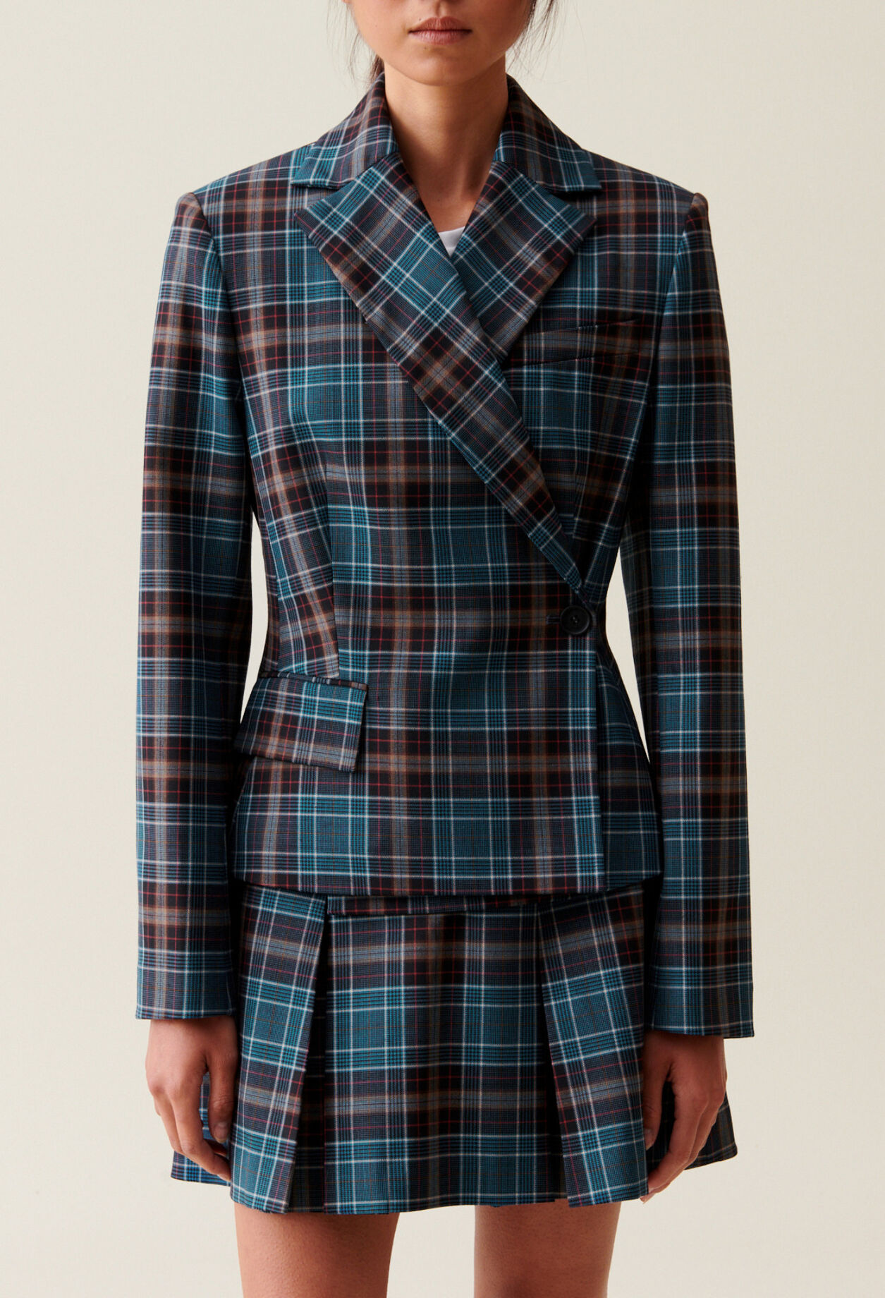 Checked blazer