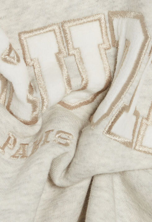 Marled grey knit sweatshirt