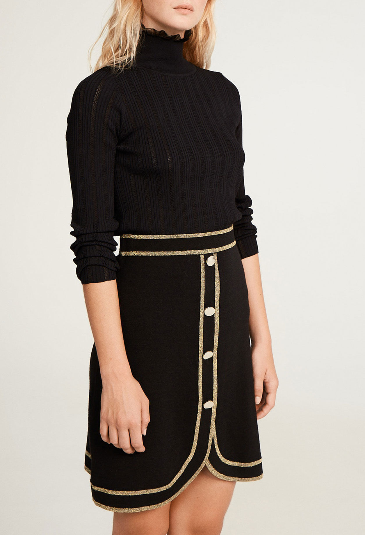 Black and gold skirt