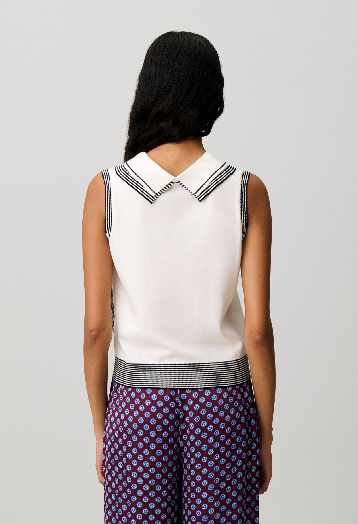Striped knitted top