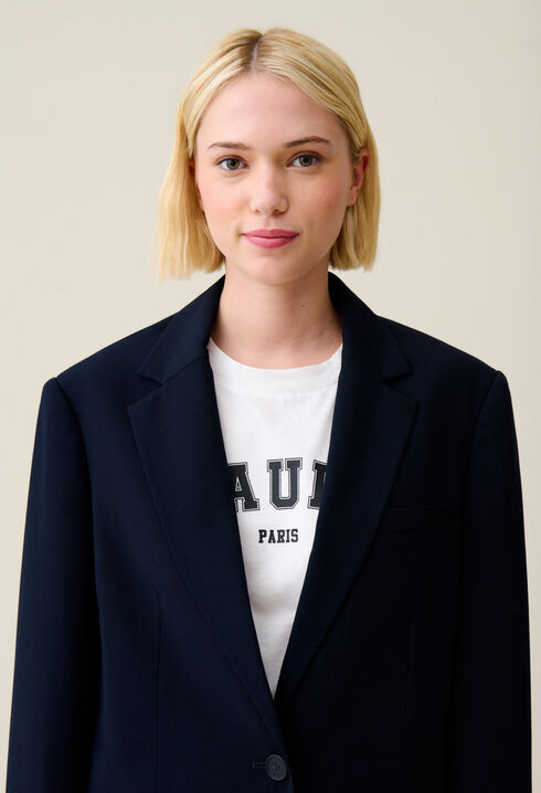 Navy oversized suit jacket