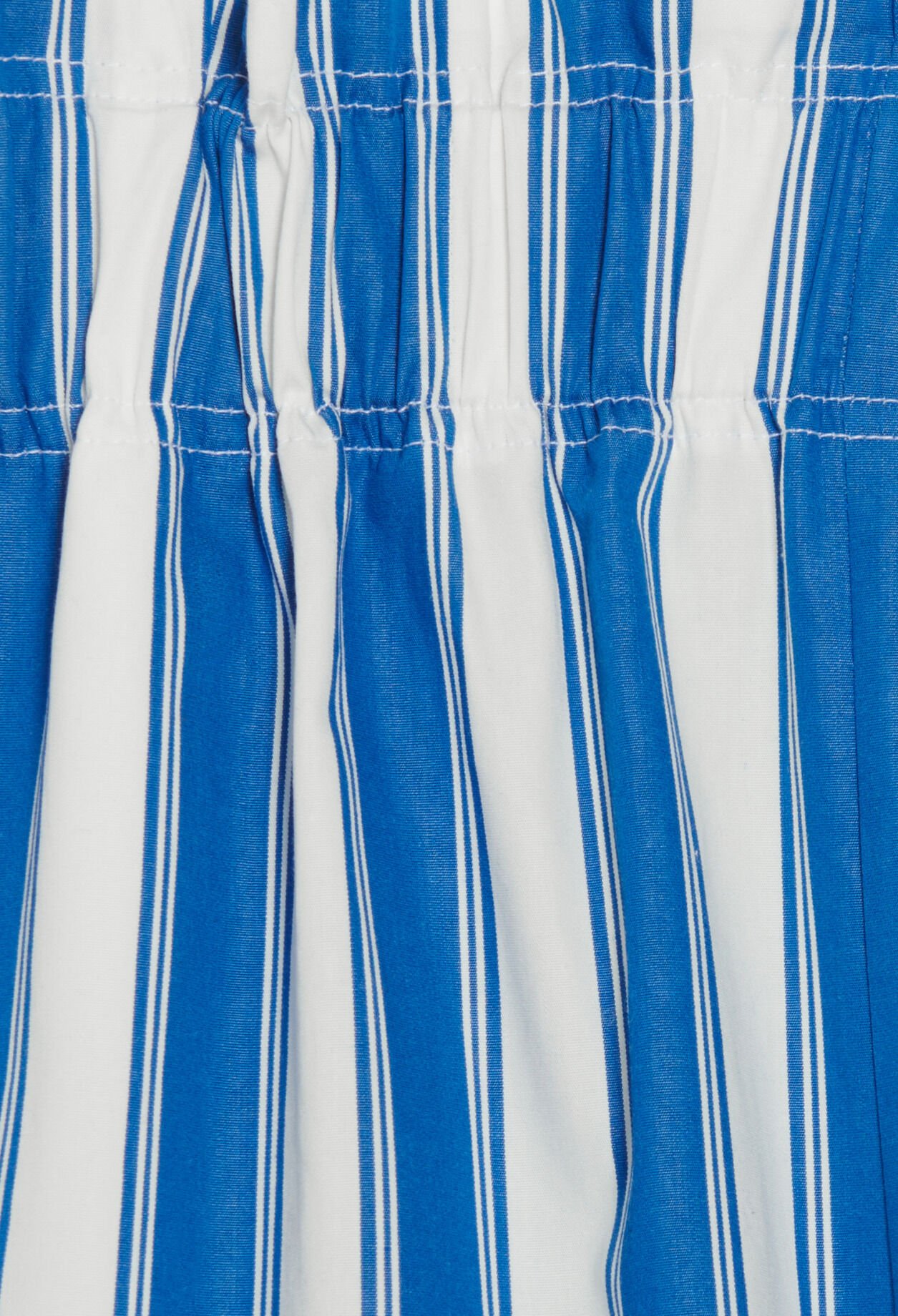 Blue striped cotton shorts