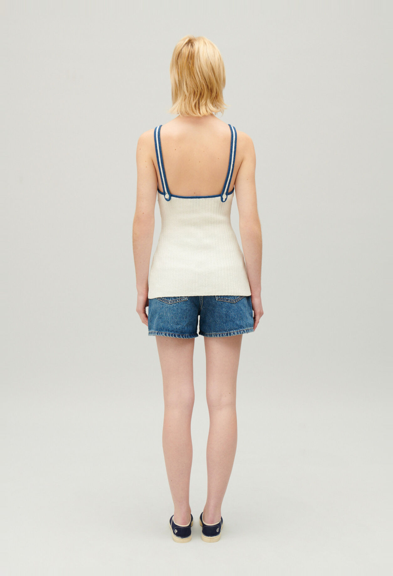 Cream knitted vest top