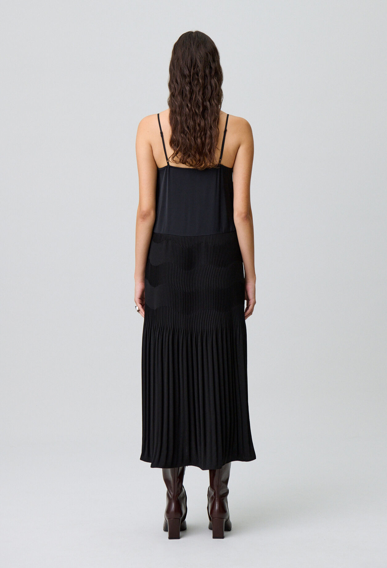 Flowing long strap dress