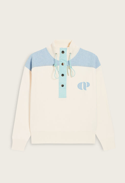 Minimum cream half-zip sweatshirt