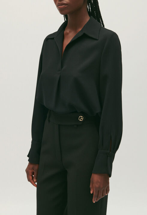 Black floaty blouse 