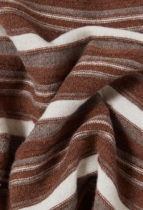 Striped flared sleeve jumper