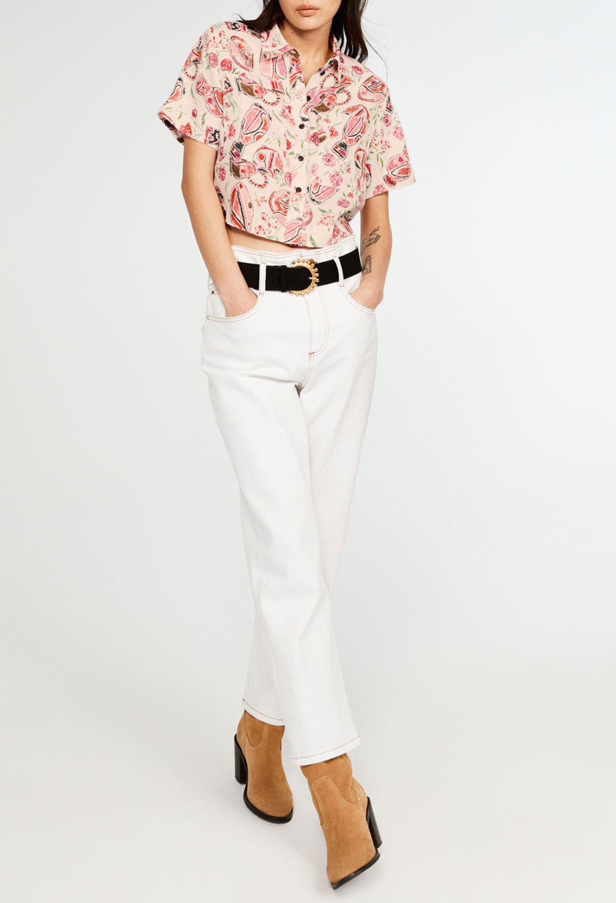 Short print shirt